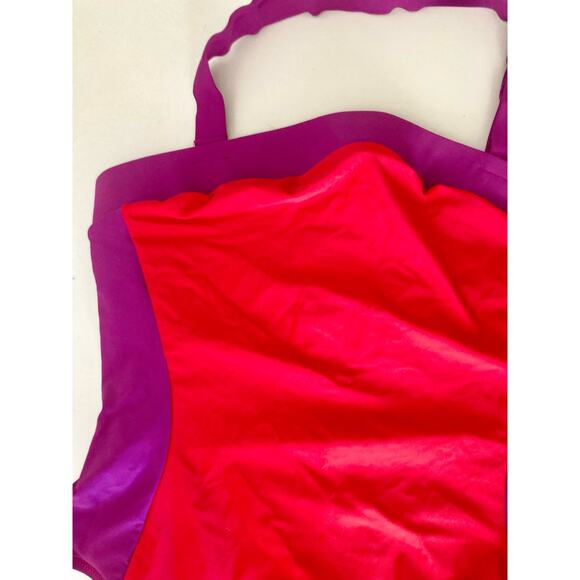 Forever 21 Plus Size Women's Swimsuit Bathing Suit Size 2X Red Purple NWOT - Picture 3 of 6